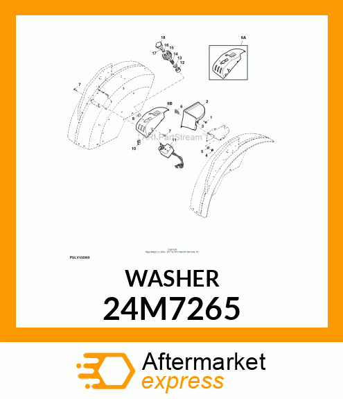 WASHER, METALLIC, ROUND HOLE 24M7265