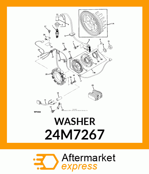 WASHER, METALLIC, ROUND HOLE 24M7267