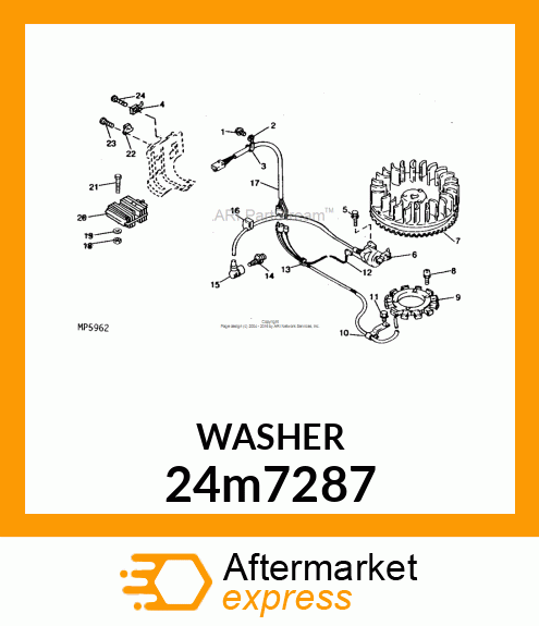 WASHER, METALLIC, ROUND HOLE 24m7287