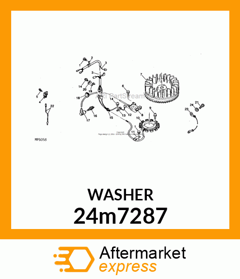 WASHER, METALLIC, ROUND HOLE 24m7287