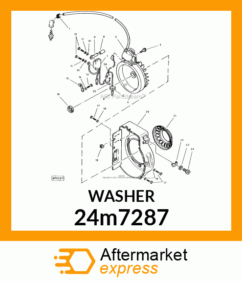 WASHER, METALLIC, ROUND HOLE 24m7287