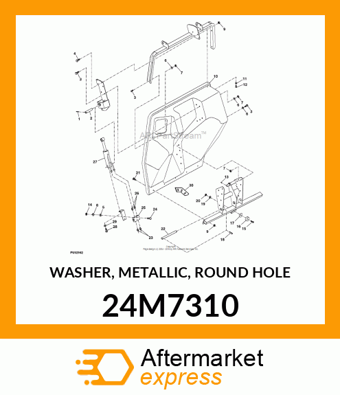 WASHER, METALLIC, ROUND HOLE 24M7310