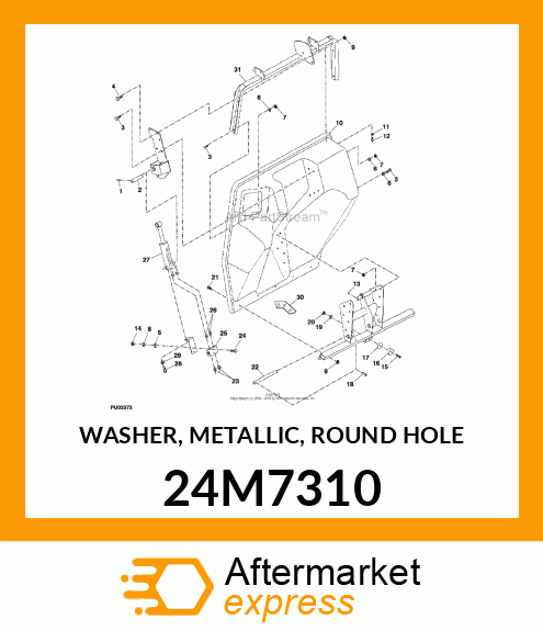 WASHER, METALLIC, ROUND HOLE 24M7310