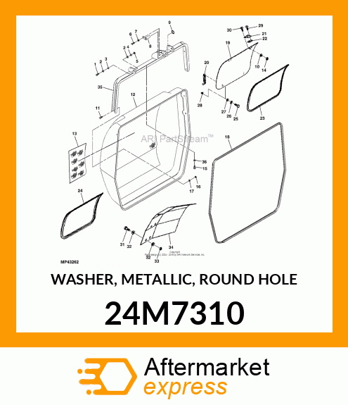 WASHER, METALLIC, ROUND HOLE 24M7310