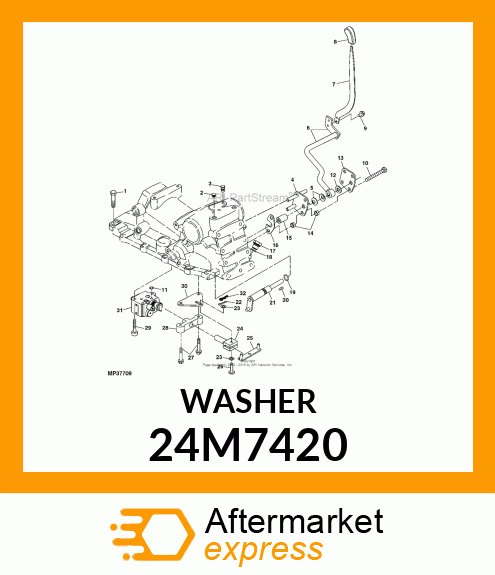 WASHER, METALLIC, ROUND HOLE 24M7420