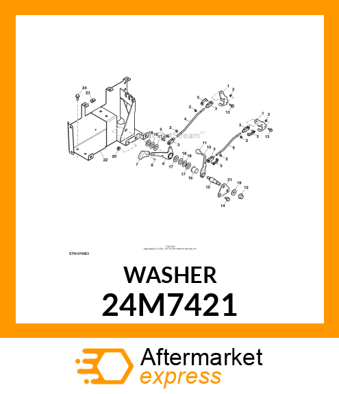 WASHER, METALLIC, ROUND HOLE 24M7421