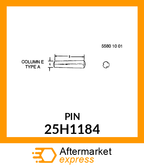 PIN, TAPERED AND GROOVED 25H1184