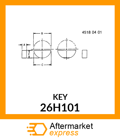 KEY, WOODRUFF 26H101