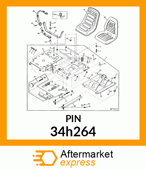 PIN, SPRING 34h264