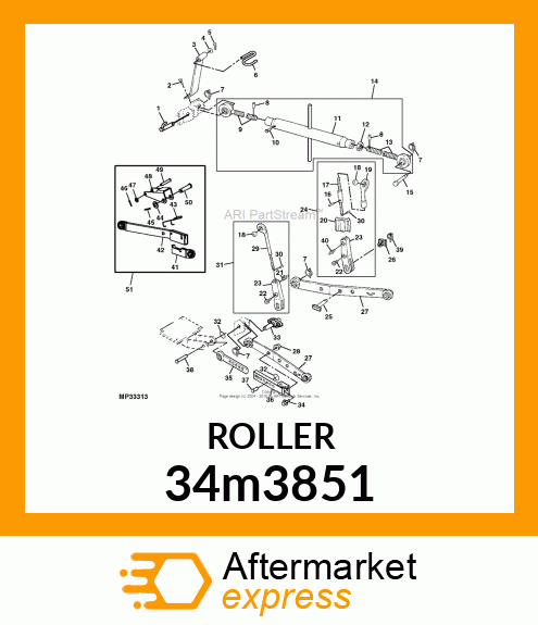 PIN, SPRING, COILED 34m3851