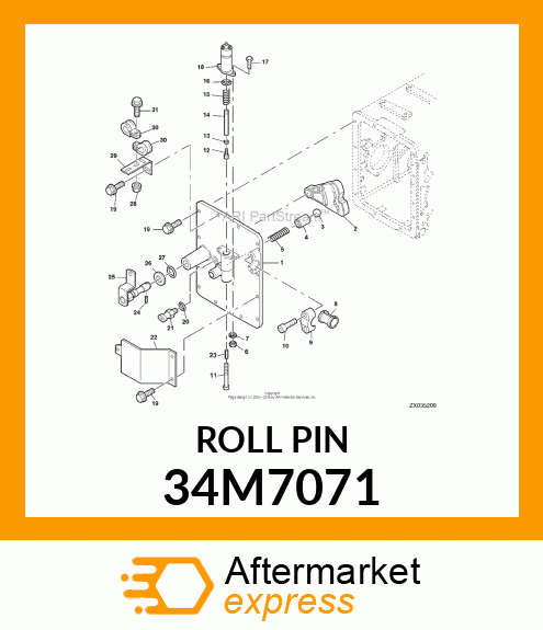 PIN, SPRING 34M7071