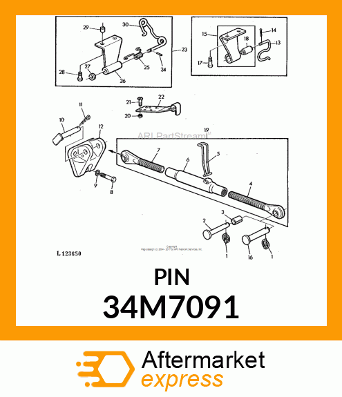 PIN, SPRING 34M7091