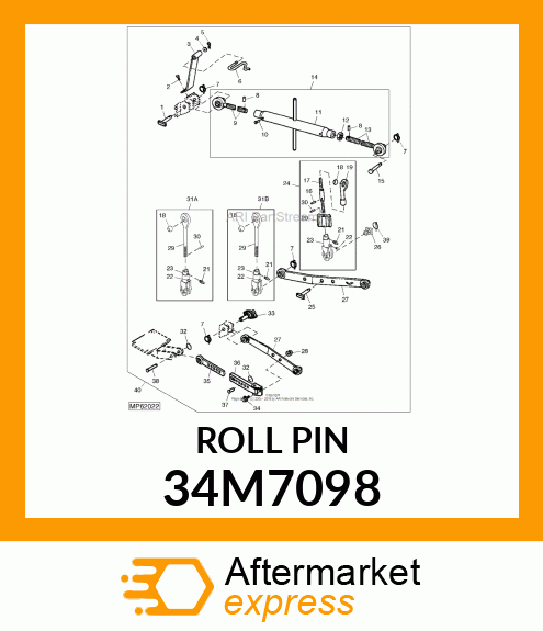 PIN, SPRING 34M7098