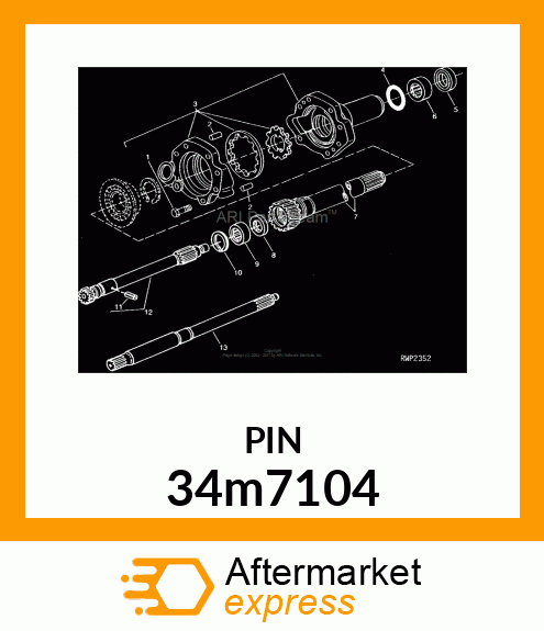 PIN, SPRING 34m7104