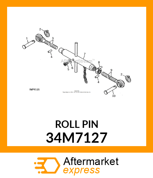 PIN, SPRING, COILED 34M7127