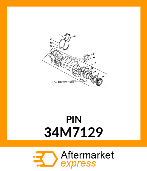 PIN, SPRING, COILED 34M7129