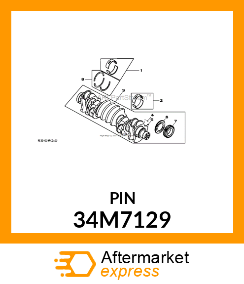 PIN, SPRING, COILED 34M7129