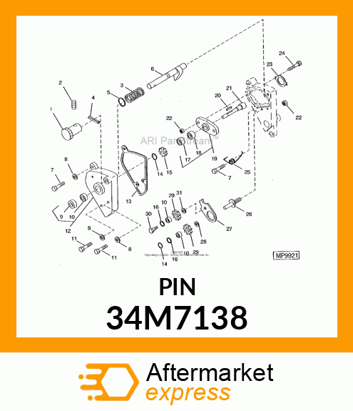 PIN, SPRING 34M7138