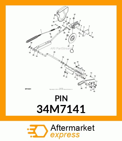 PIN, SPRING, COILED 34M7141