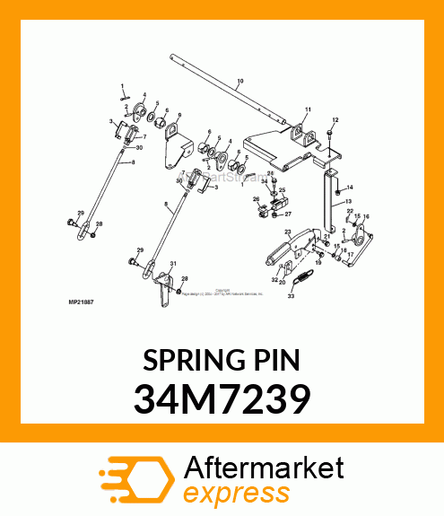 PIN, COILED SPRING 34M7239