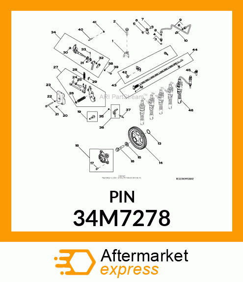 PIN, SPRING, COILED 34M7278