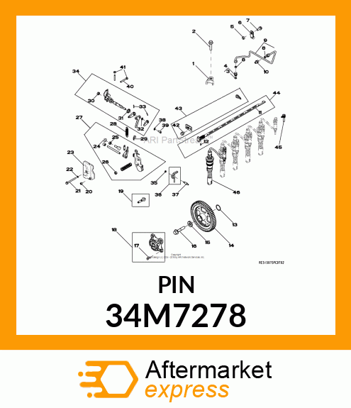 PIN, SPRING, COILED 34M7278