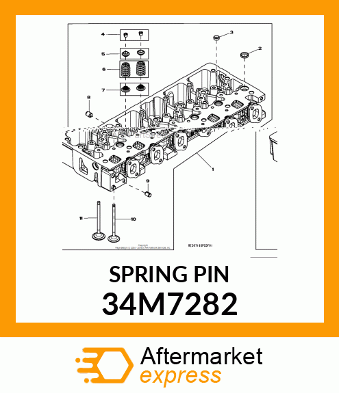 PIN, SPRING 34M7282