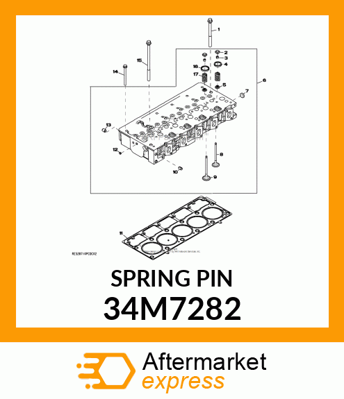 PIN, SPRING 34M7282