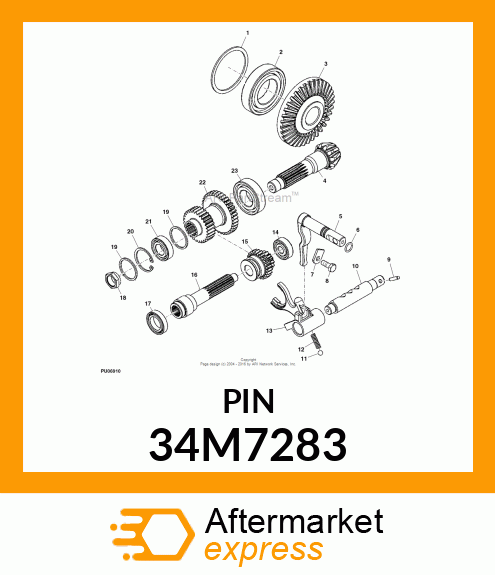 PIN, SPRING, COILED 34M7283