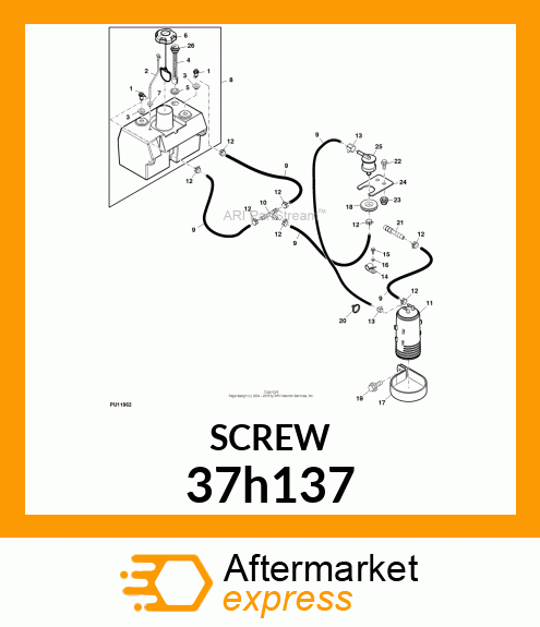 SCREW, SLFTPG, HEX WASHER HEAD 37h137