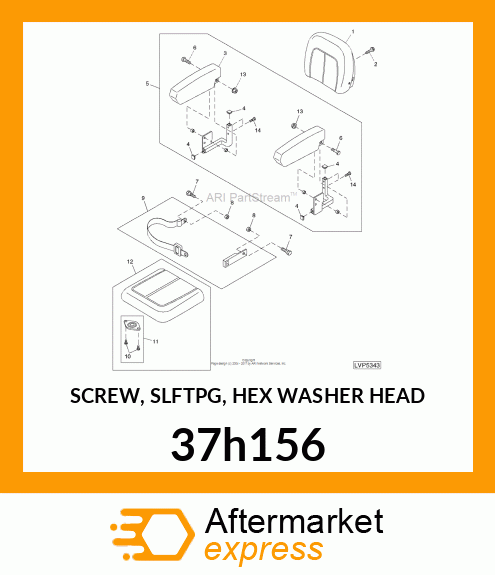 SCREW, SLFTPG, HEX WASHER HEAD 37h156