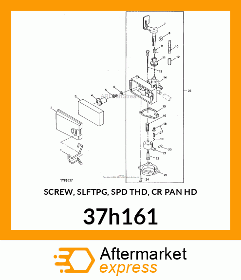 SCREW, SLFTPG, SPD THD, CR PAN HD 37h161