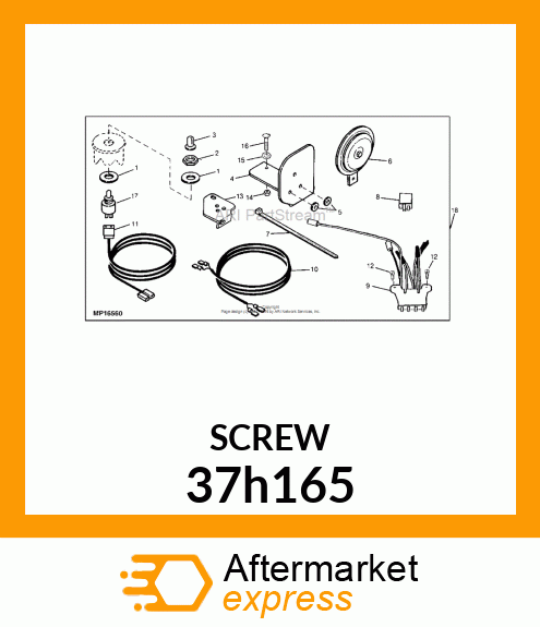 SCREW, SLFTPG, SPD THD, HEX WSHR HD 37h165