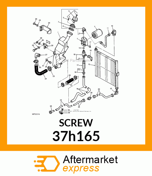 SCREW, SLFTPG, SPD THD, HEX WSHR HD 37h165