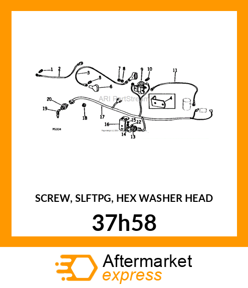 SCREW, SLFTPG, HEX WASHER HEAD 37h58