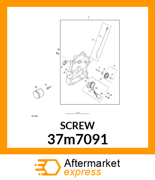 SCREW, SLFTPG, METRIC THD, HEX WSHR 37m7091