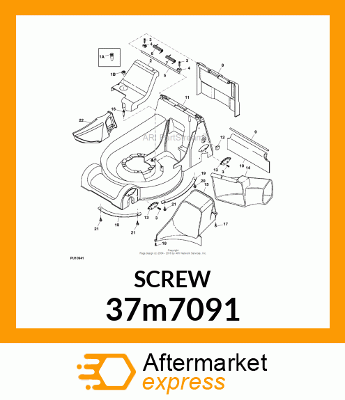 SCREW, SLFTPG, METRIC THD, HEX WSHR 37m7091