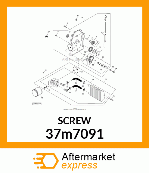 SCREW, SLFTPG, METRIC THD, HEX WSHR 37m7091