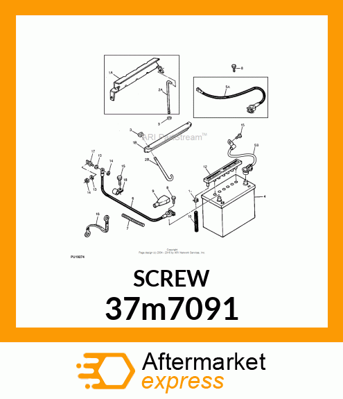 SCREW, SLFTPG, METRIC THD, HEX WSHR 37m7091