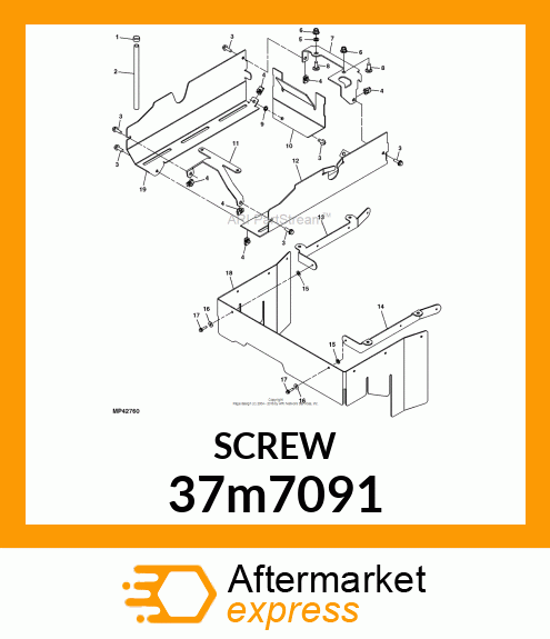 SCREW, SLFTPG, METRIC THD, HEX WSHR 37m7091