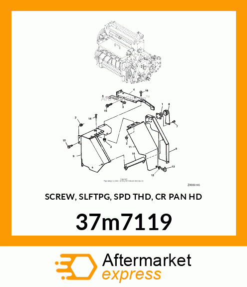 SCREW, SLFTPG, SPD THD, CR PAN HD 37m7119