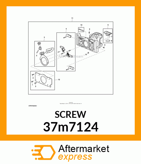 SCREW, STATOR MOUNTING M5 X .8 X 25 37m7124