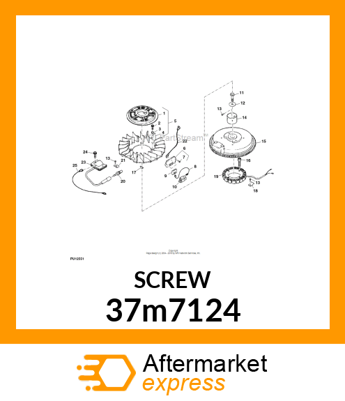 SCREW, STATOR MOUNTING M5 X .8 X 25 37m7124