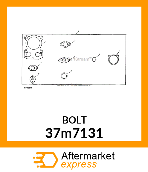 SCREW, SLFTPG, METRIC THD, HEX WSHR 37m7131