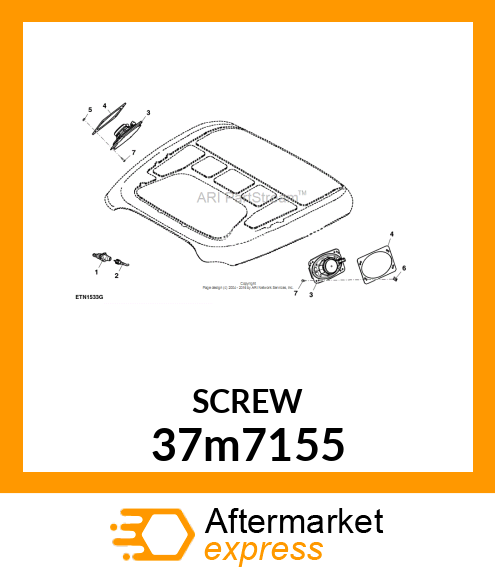 SCREW, SLFTPG, SPD THD, CR PAN HD 37m7155