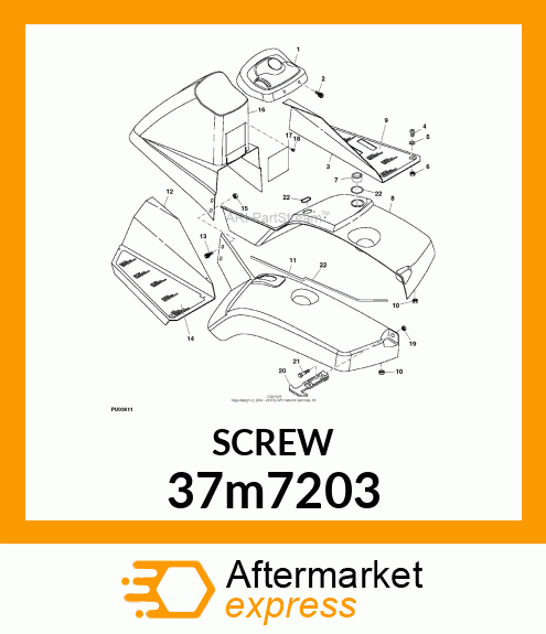 SCREW, SLFTPG, SPD THD, CR PAN HD 37m7203