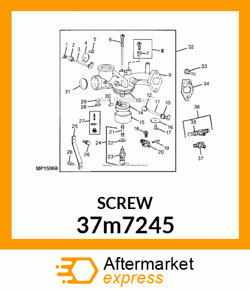 SCREW, SLFTPG, SPD THD, CR PAN HD 37m7245