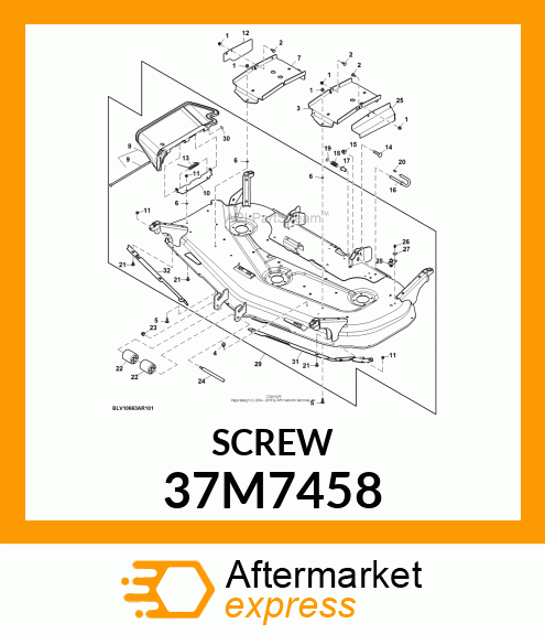 SCREW, SLFTPG, METRIC THD, HEX WSHR 37M7458