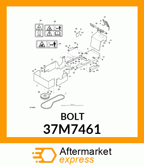 SCREW, SLFTPG, METRIC THD, HEX WSHR 37M7461