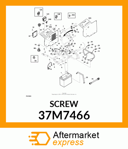 SCREW, SLFTPG, METRIC THD, HEX WSHR 37M7466